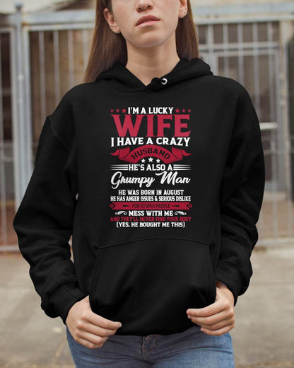 AUGUST - PERFECT T-SHIRT FOR MY LUCKY WIFE - GIFT FROM HUSBAND - NTTD08 (SKU10-156-08)