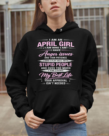 APRIL - I AM WHO I AM - BIRTHDAY T-SHIRT FOR WOMEN - NTTD04 (SKU26T-01273-04)