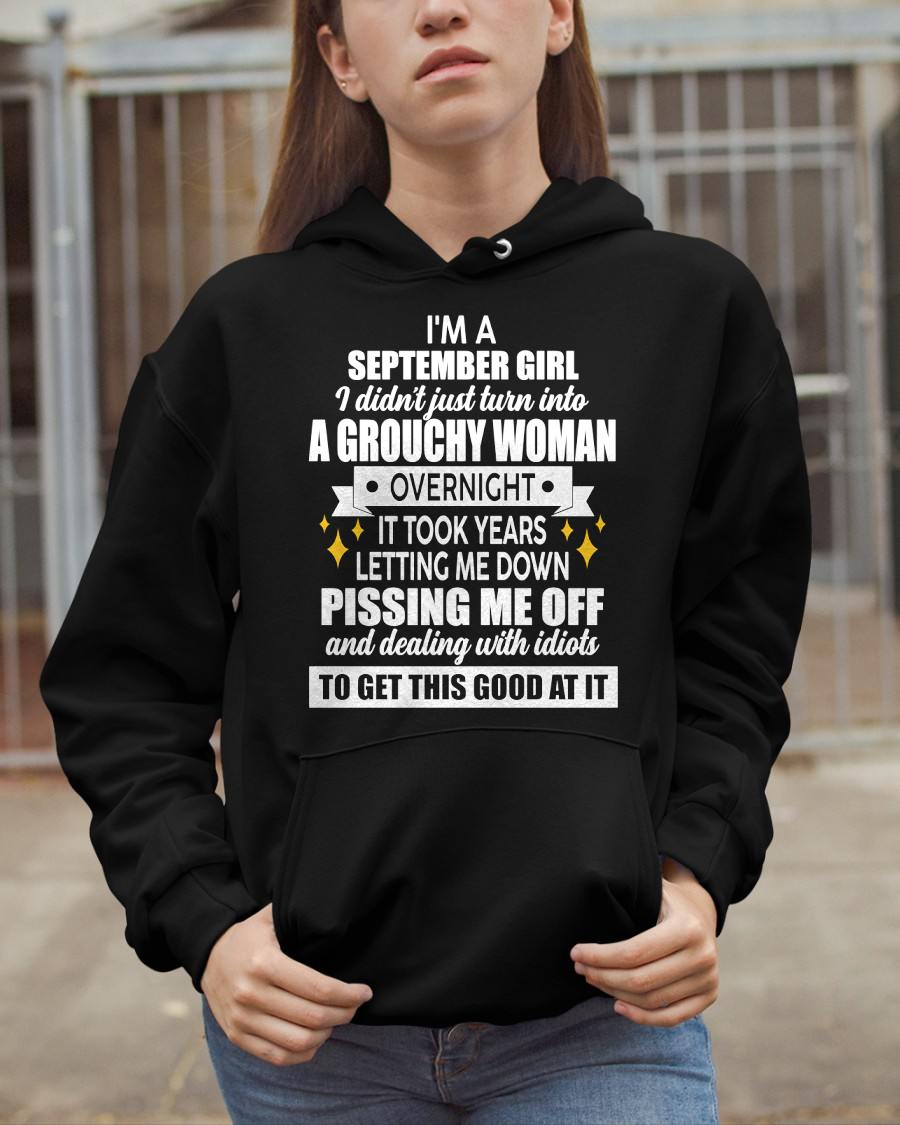 SEPTEMBER - GROUCHY WOMAN - BIRTHDAY T-SHIRT FOR WOMEN - NTTD09 (SKU2602-181-09)