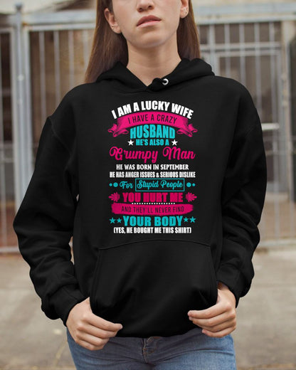 SEPTEMBER - PERFECT T-SHIRT FOR MY LUCKY WIFE - GIFT FROM HUSBAND - NTTD09 (SKU26T-01105-09)