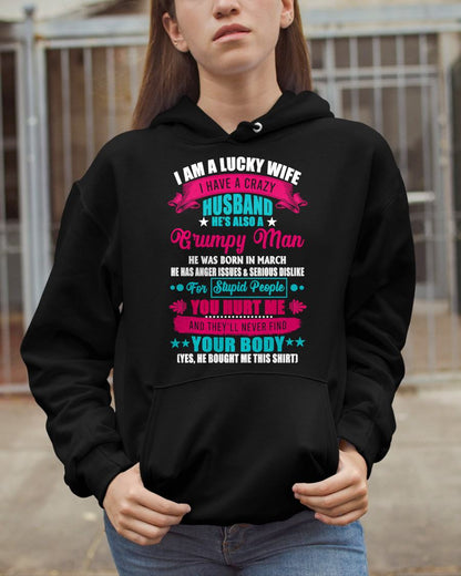 MARCH - PERFECT T-SHIRT FOR MY LUCKY WIFE - GIFT FROM HUSBAND - NTTD03 (SKU26T-01105-03)