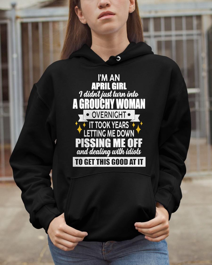 APRIL - GROUCHY WOMAN - BIRTHDAY T-SHIRT FOR WOMEN - NTTD04 (SKU2602-181-04)