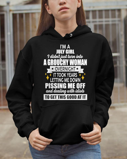 JULY - GROUCHY WOMAN - BIRTHDAY T-SHIRT FOR WOMEN - NTTD07 (SKU2602-181-07)