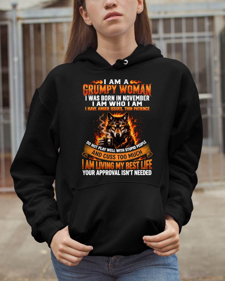 NOVEMBER - I AM WHO I AM - BIRTHDAY T-SHIRT FOR WOMEN - NTTD11 (SKU2607-206-11)