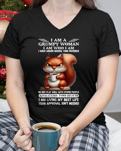 GRUMPY WOMAN - BIRTHDAY T-SHIRT FOR WOMEN - NTTD00 (SKU2602-157-00)