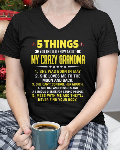 MAY - 5 THINGS YOU SHOULD KNOW ABOUT MY CRAZY GRANDMA - GIFT FROM GRANDMA - NTTD05 (SKU2606-19-05)