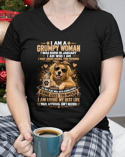 JANUARY - I AM WHO I AM - BIRTHDAY T-SHIRT FOR WOMEN - NTTD01 (SKU2607-318-01)