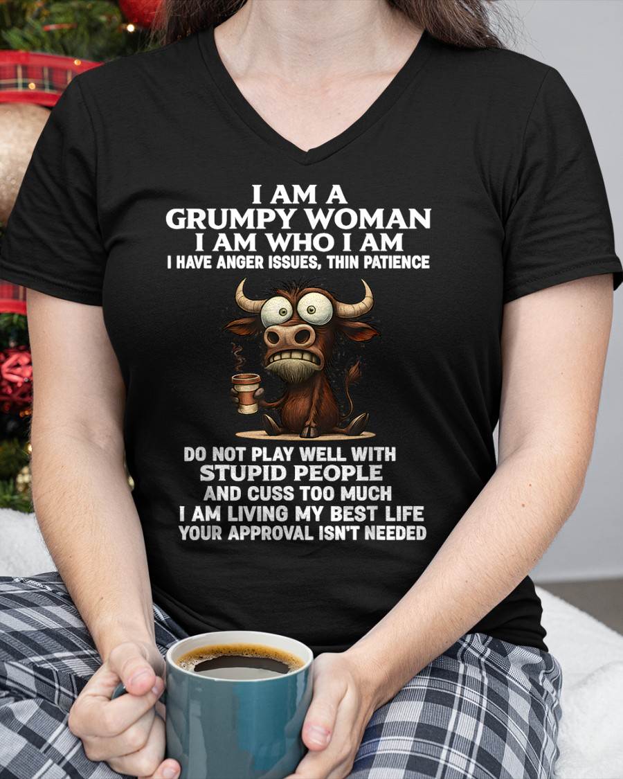 GRUMPY WOMAN - BIRTHDAY T-SHIRT FOR WOMEN - NTTD00 (SKU2602-151-00)