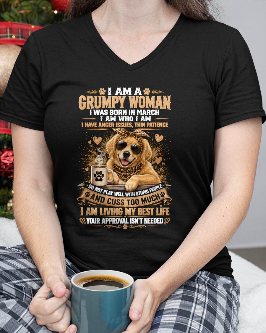 MARCH - I AM WHO I AM - BIRTHDAY T-SHIRT FOR WOMEN - NTTD03 (SKU2607-318-03)