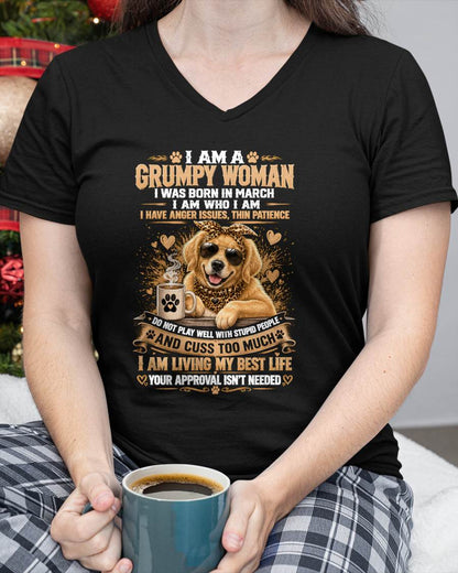 MARCH - I AM WHO I AM - BIRTHDAY T-SHIRT FOR WOMEN - NTTD03 (SKU2607-318-03)