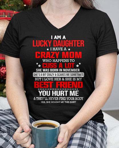 NOVEMBER - I'M A LUCKY DAUGHTER - PERFECT GIFT FOR YOUR DAUGHTER - GIFT FROM MOM - NTTD11 (SKU12-241-11)