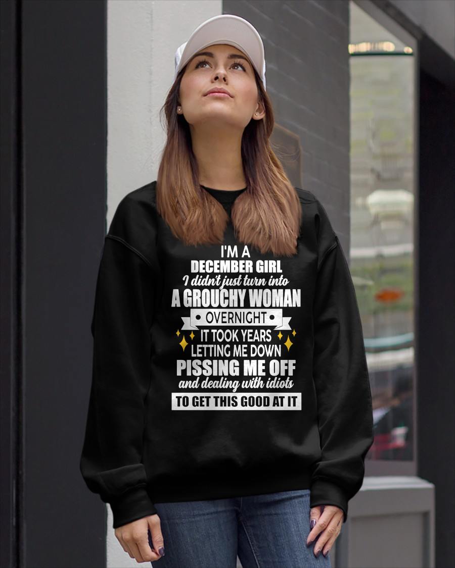 DECEMBER - GROUCHY WOMAN - BIRTHDAY T-SHIRT FOR WOMEN - NTTD12 (SKU2602-181-12)