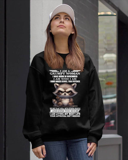 NOVEMBER - GRUMPY WOMAN - BIRTHDAY T-SHIRT FOR WOMEN - NTTD11 (SKU2602-152-11)
