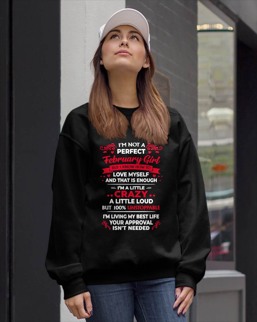 FEBRUARY - I'M NOT A PERFECT GIRL - BIRTHDAY T-SHIRT FOR WOMEN - NTTD02 (SKU2603-196-02)