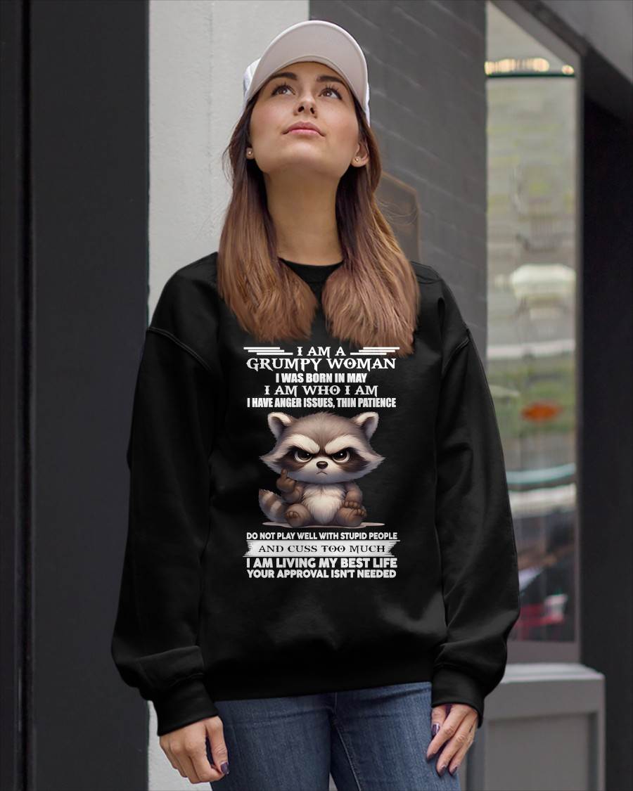 MAY - GRUMPY WOMAN - BIRTHDAY T-SHIRT FOR WOMEN - NTTD05 (SKU2602-152-05)