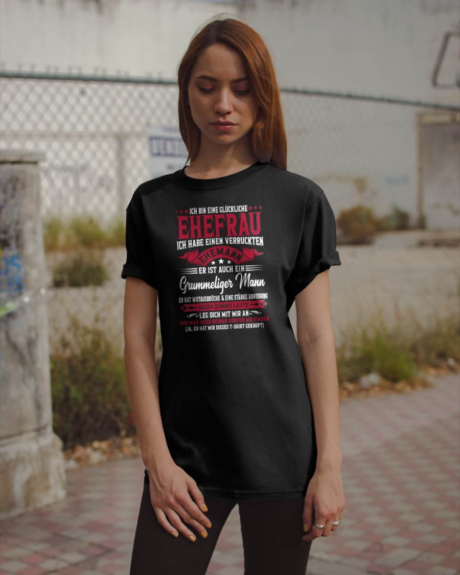 PERFEKTES T-SHIRT FÜR MEINE GLÜCKLICHE FRAU – GESCHENK VON IHREM EHEMANN - NTTD00 (SKU10-160-00)