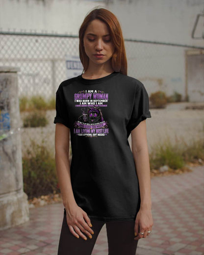 SEPTEMBER - I AM WHO I AM - BIRTHDAY T-SHIRT FOR WOMEN - NTTD09 (SKU2607-280-09)