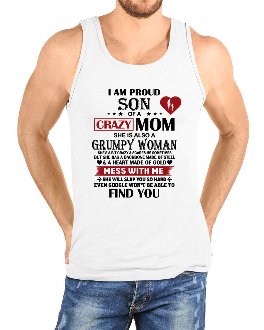 PROUD SON OF A CRAZY MOM - GIFT FROM MOM - NTTD00 (SKU2603-192-00)