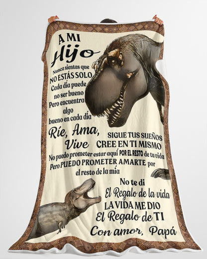 Manta para Hijo – Regalo de Consuelo y Calidez de Papá Manta Acolchada de Forro Polar Sherpa NTTDsp (SKUB11-63)