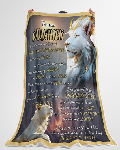 BLANKET FOR DAUGHTER – COMFORT & WARMTH GIFT FROM DAD Sherpa Fleece Quilt Blanket NTTD00 (SKUB11-BLK-06)