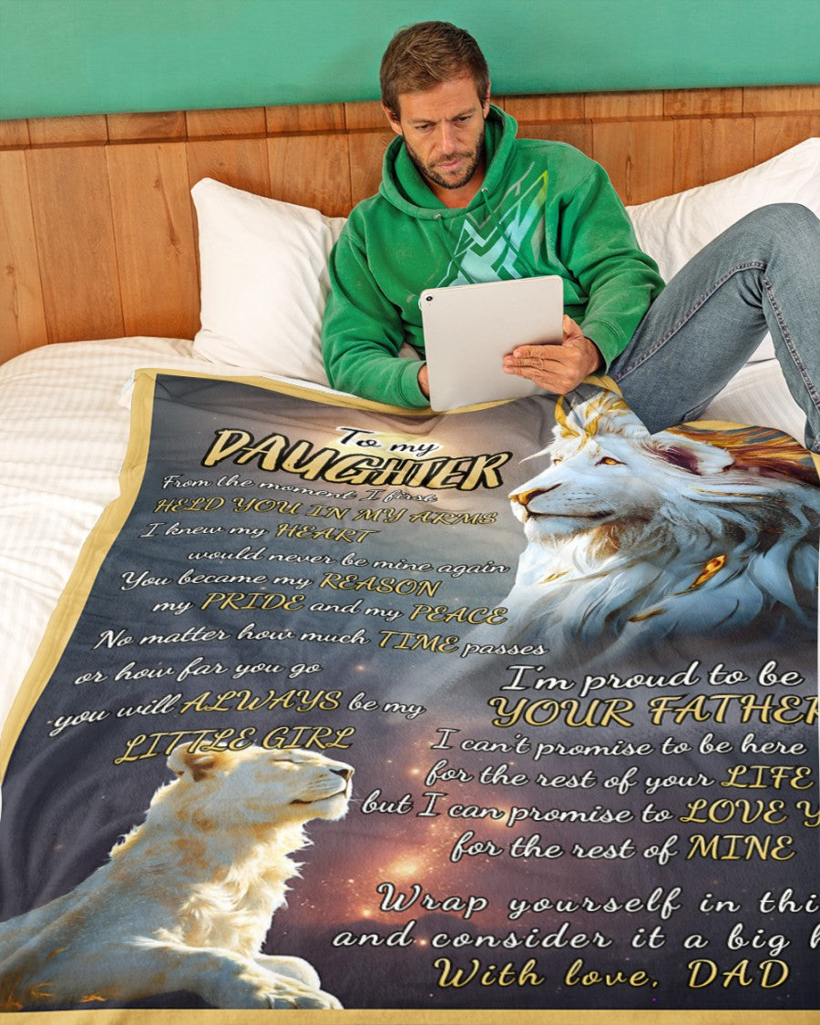 BLANKET FOR DAUGHTER – COMFORT & WARMTH GIFT FROM DAD Sherpa Fleece Quilt Blanket NTTD00 (SKUB11-BLK-06)