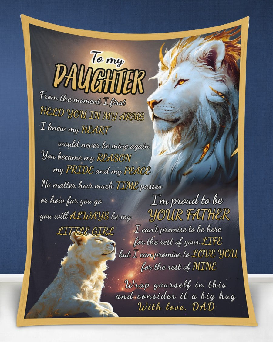 BLANKET FOR DAUGHTER – COMFORT & WARMTH GIFT FROM DAD Sherpa Fleece Quilt Blanket NTTD00 (SKUB11-BLK-06)