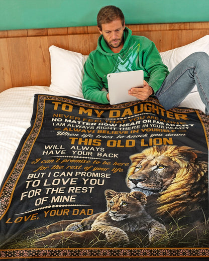 BLANKET FOR DAUGHTER – COMFORT & WARMTH GIFT FROM DAD Sherpa Fleece Quilt Blanket NTTD00 (SKUB11-BLK-07)