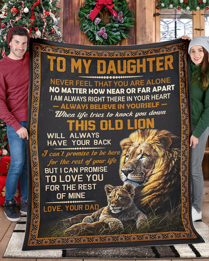 BLANKET FOR DAUGHTER – COMFORT & WARMTH GIFT FROM DAD Sherpa Fleece Quilt Blanket NTTD00 (SKUB11-BLK-07)