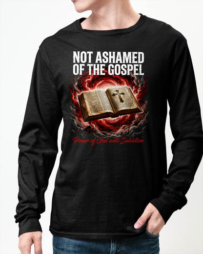 NOT ASHAMED OF THE GOSPEL - CHRISTIAN T-SHIRT - FOR MEN NTTD00 (SKU2608-131)