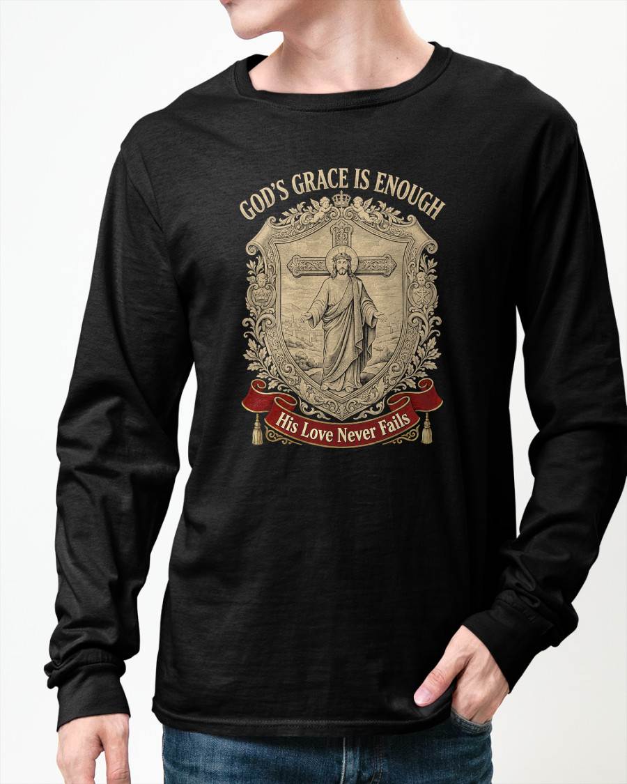GOD’S GRACE IS ENOUGH  - CHRISTIAN T-SHIRT - FOR MEN NTTD00 (SKU2608-135)