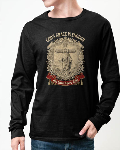 GOD’S GRACE IS ENOUGH  - CHRISTIAN T-SHIRT - FOR MEN NTTD00 (SKU2608-135)