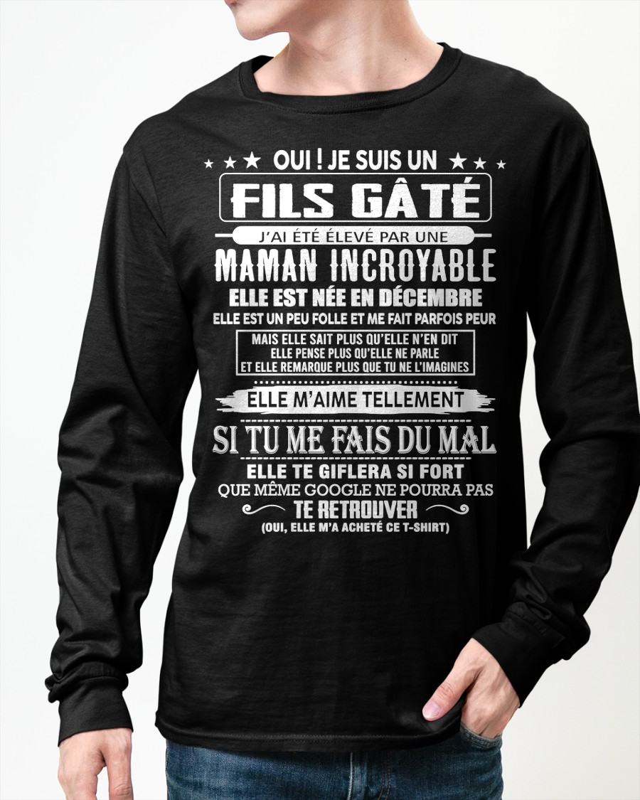 DÉCEMBRE - FILS GÂTÉ – CADEAU DE MAMAN - NTTD12 (SKU26T-0172-12)