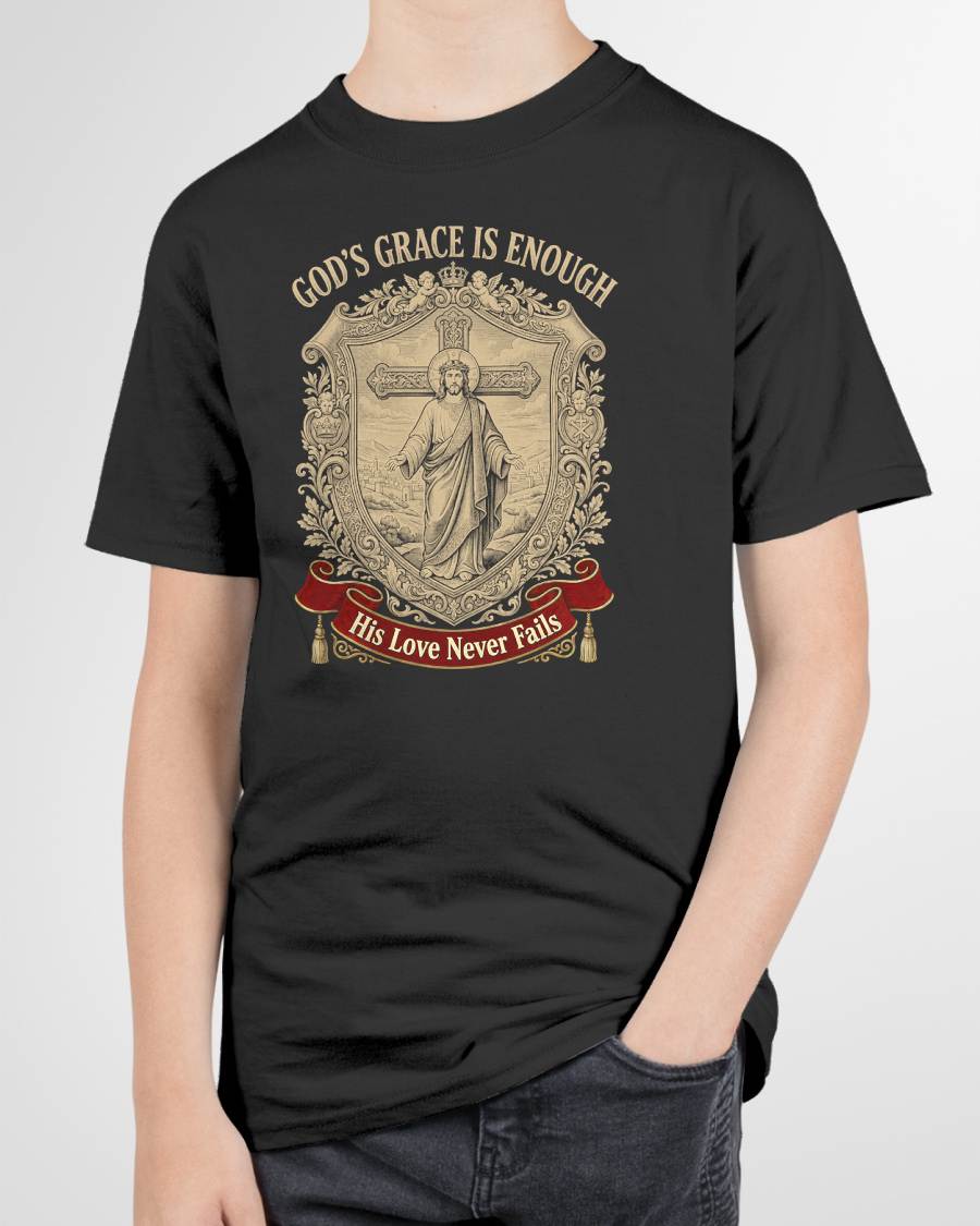 GOD’S GRACE IS ENOUGH  - CHRISTIAN T-SHIRT - FOR MEN NTTD00 (SKU2608-135)