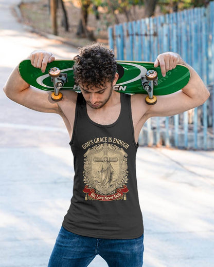 GOD’S GRACE IS ENOUGH  - CHRISTIAN T-SHIRT - FOR MEN NTTD00 (SKU2608-135)