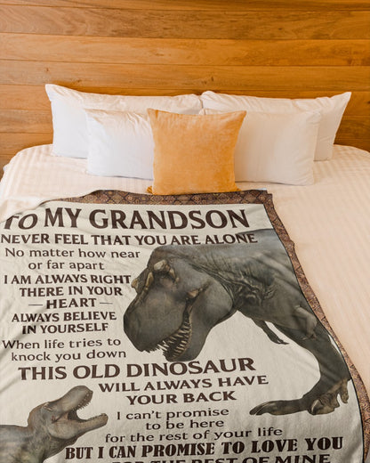 BLANKET FOR GRANDSON – COMFORT & WARMTH GIFT FROM GRANDPA  Sherpa Fleece Quilt Blanket NTTD00 (SKUB11-BLK-09)