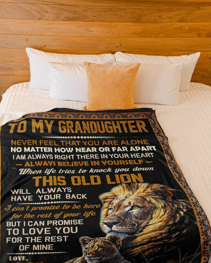 BLANKET FOR GRANDDAUGHTER – COMFORT & WARMTH GIFT FROM GRANDPA  Sherpa Fleece Quilt Blanket NTTD00 (SKUB11-BLK-10)