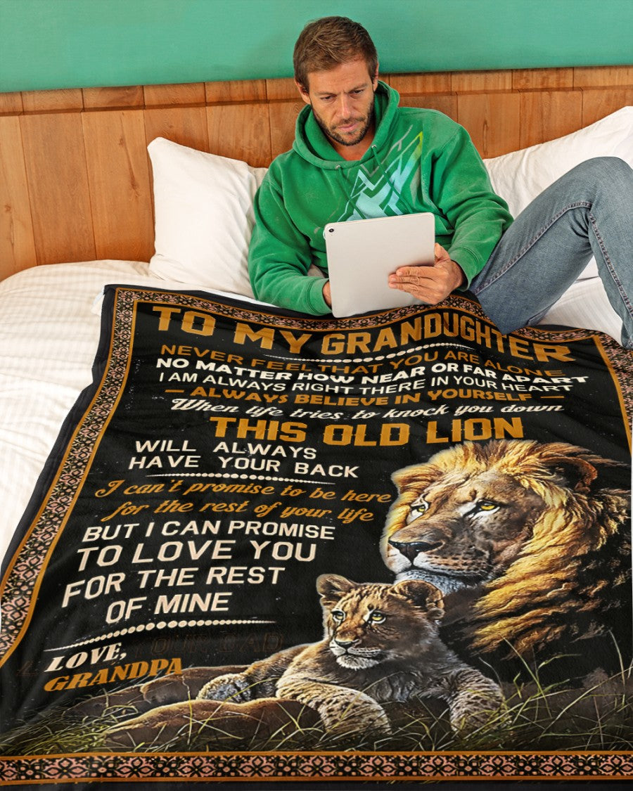 BLANKET FOR GRANDDAUGHTER – COMFORT & WARMTH GIFT FROM GRANDPA  Sherpa Fleece Quilt Blanket NTTD00 (SKUB11-BLK-10)