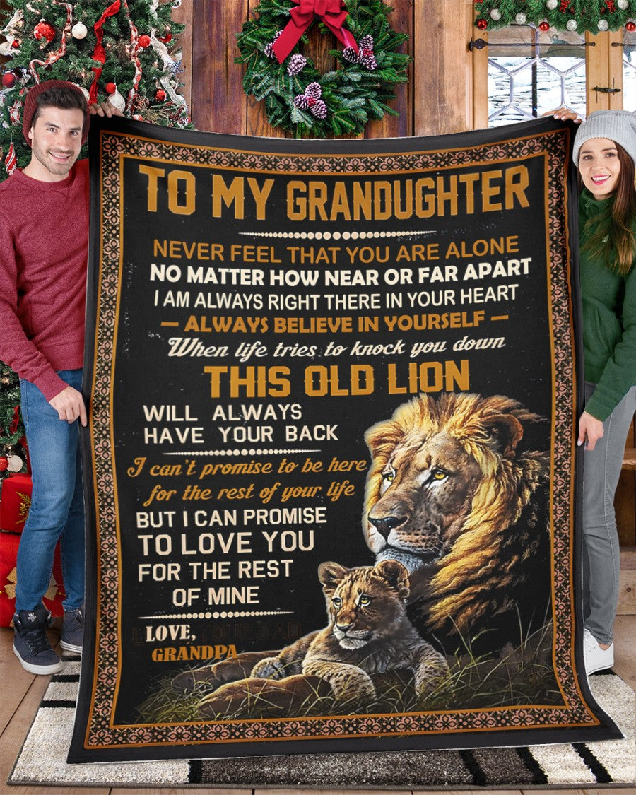 BLANKET FOR GRANDDAUGHTER – COMFORT & WARMTH GIFT FROM GRANDPA  Sherpa Fleece Quilt Blanket NTTD00 (SKUB11-BLK-10)