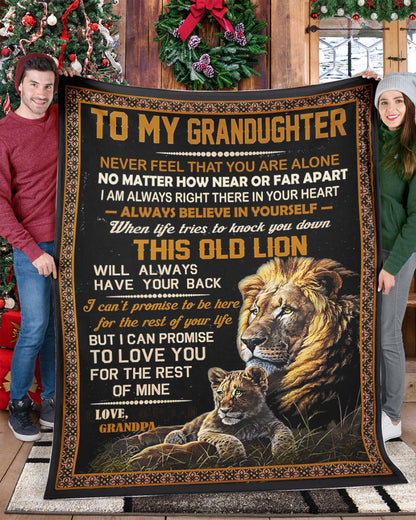 BLANKET FOR GRANDDAUGHTER – COMFORT & WARMTH GIFT FROM GRANDPA  Sherpa Fleece Quilt Blanket NTTD00 (SKUB11-BLK-10)