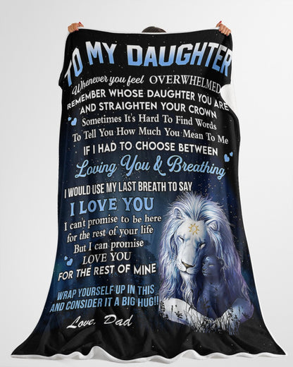 BLANKET FOR DAUGHTER – COMFORT & WARMTH GIFT FROM DAD Sherpa Fleece Quilt Blanket NTTD00 (SKUB11-BLK-14)