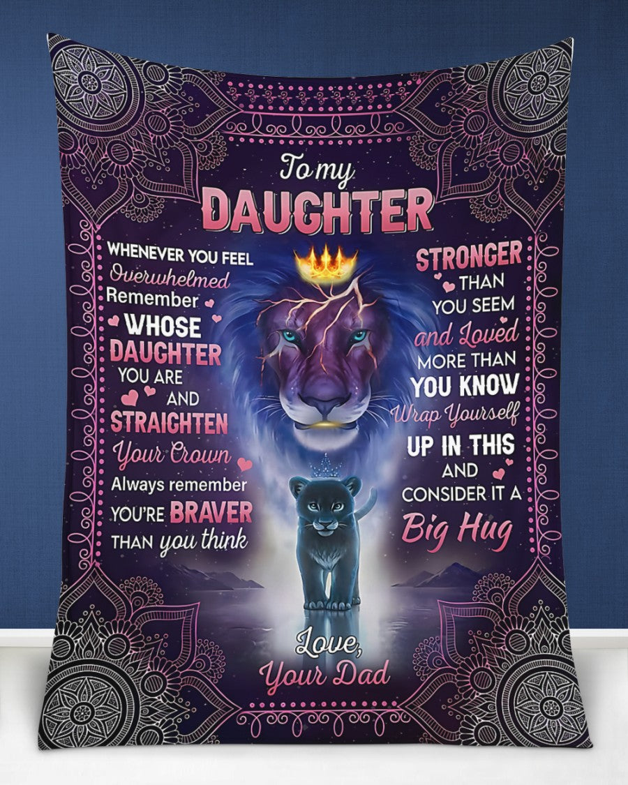 BLANKET FOR DAUGHTER – COMFORT & WARMTH GIFT FROM DAD Sherpa Fleece Quilt Blanket NTTD00 (SKUB10-106)