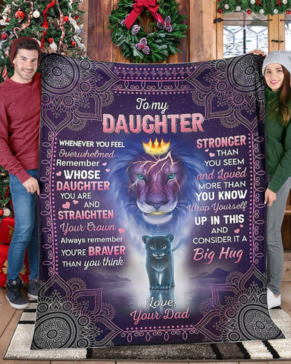 BLANKET FOR DAUGHTER – COMFORT & WARMTH GIFT FROM DAD Sherpa Fleece Quilt Blanket NTTD00 (SKUB10-106)