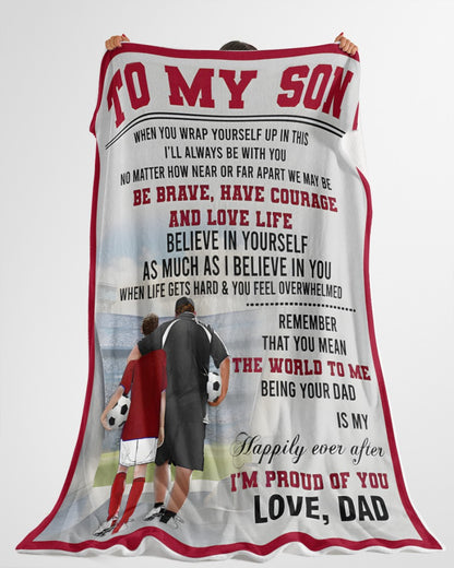 BLANKET FOR SON – COMFORT & WARMTH GIFT FROM DAD Sherpa Fleece Quilt Blanket NTTD00 (SKUB11-157)
