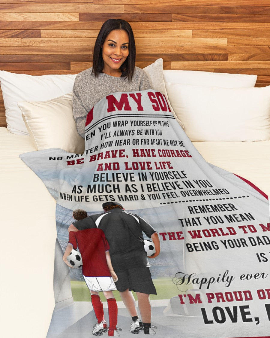 BLANKET FOR SON – COMFORT & WARMTH GIFT FROM DAD Sherpa Fleece Quilt Blanket NTTD00 (SKUB11-157)