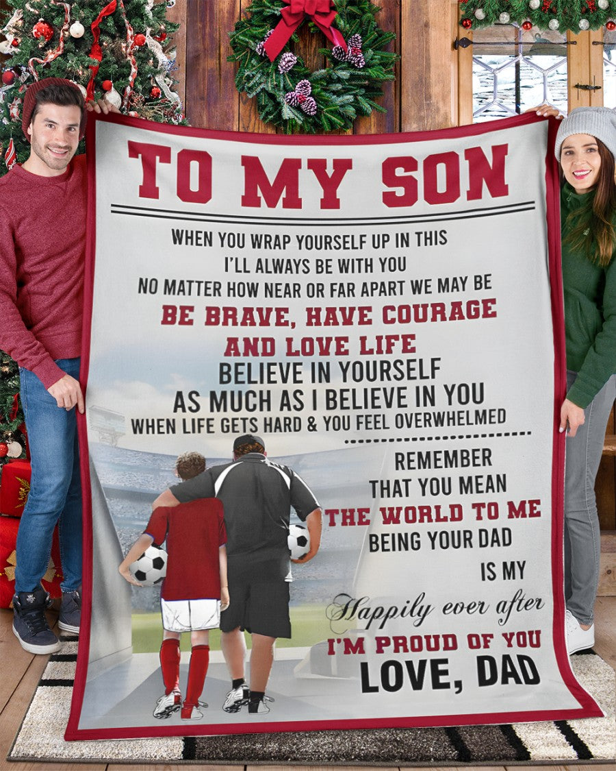 BLANKET FOR SON – COMFORT & WARMTH GIFT FROM DAD Sherpa Fleece Quilt Blanket NTTD00 (SKUB11-157)