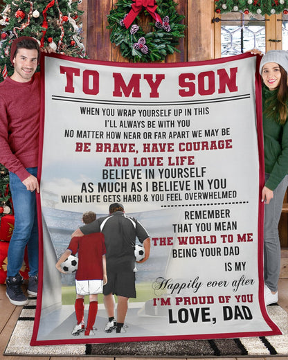 BLANKET FOR SON – COMFORT & WARMTH GIFT FROM DAD Sherpa Fleece Quilt Blanket NTTD00 (SKUB11-157)