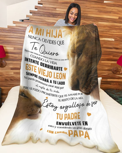 Manta para Hija – Regalo de Consuelo y Calidez de Papá Manta Acolchada de Forro Polar Sherpa NTTDsp (SKUB12-33)
