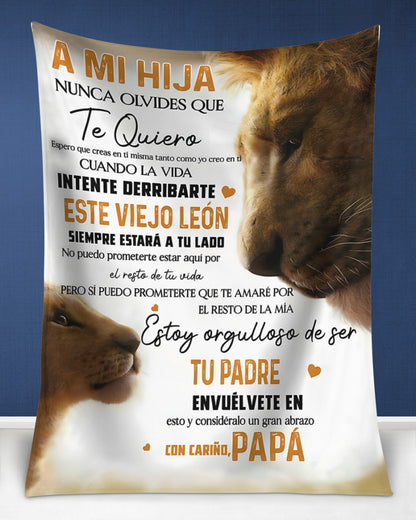 Manta para Hija – Regalo de Consuelo y Calidez de Papá Manta Acolchada de Forro Polar Sherpa NTTDsp (SKUB12-33)