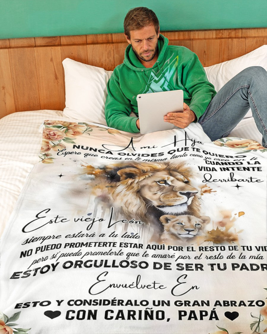 Manta para Hija – Regalo de Consuelo y Calidez de Papá Manta Acolchada de Forro Polar Sherpa NTTDsp (SKUB11-95)