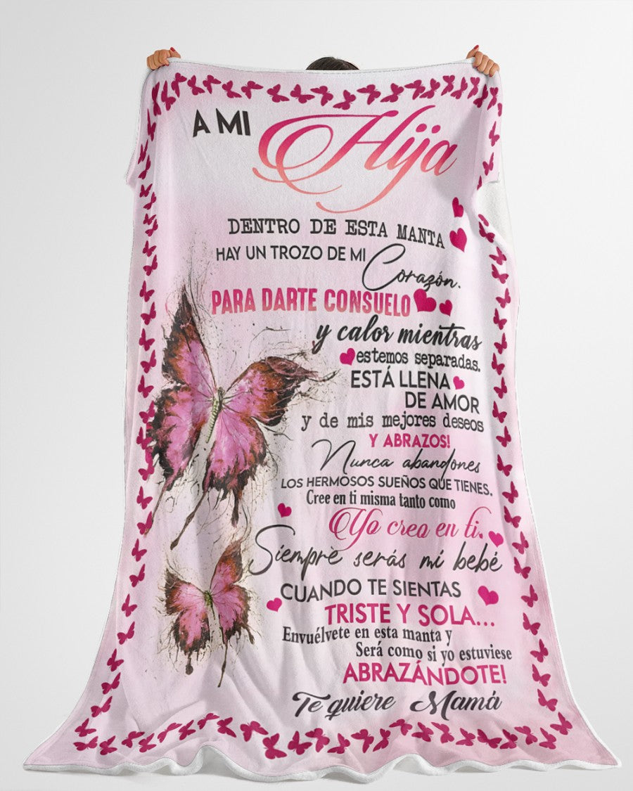 MANTA PARA HIJA – REGALO DE COMODIDAD Y CALOR DE MAMÁ Manta acolchada de forro polar Sherpa NTTDsp